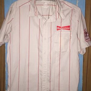 Men’s Budweiser collared button up size M